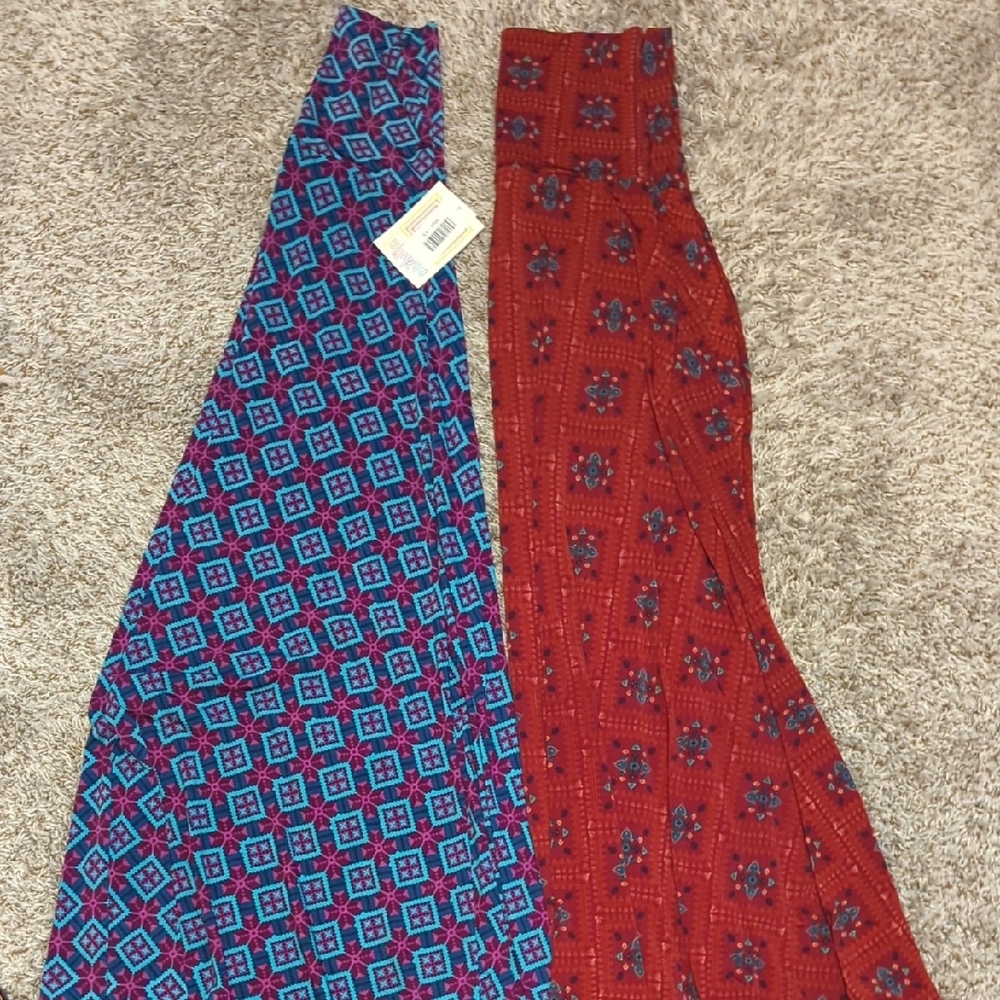 Stylish Women's Skirt Set - Blue and Red